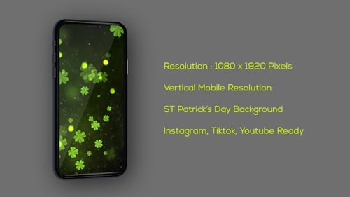 St Patrick's Day Background 9 - Vertical Video