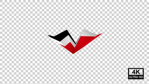 Abstract Geometric Folding Logo Reveal