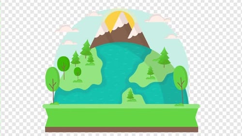 Green Earth Day Element Alpha