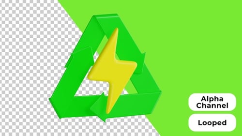 3D Animated Renewable Energy | Bio Energy | Alpha Channel