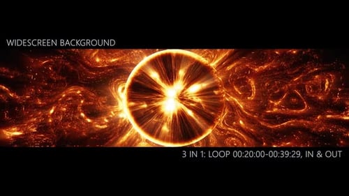 Abstract Glowing Energy Particle Sphere Loop Background