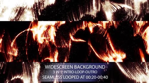 Glowing Abstract Light Trails Widescreen Looping Background