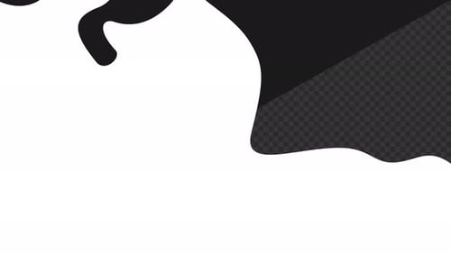 Animation en boucle de transition liquide avec fond transparent