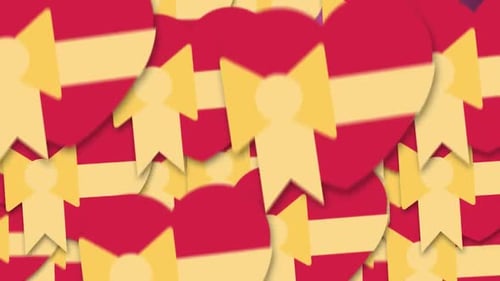 Flat Design Heart Reveal Transition