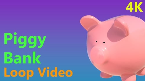 3D Render Loop Piggy Bank - For Business And Corporate