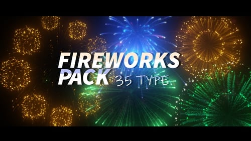 Vibrant Colorful Fireworks Burst Effects Pack
