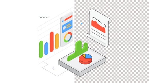 Market Report Animation Alpha Channel