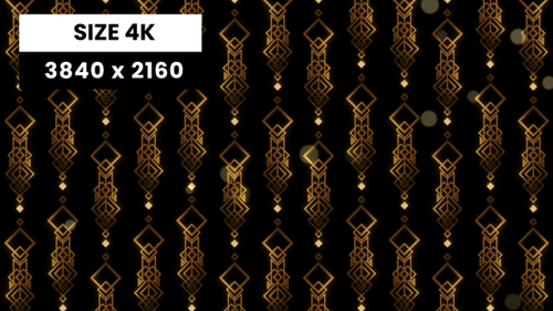 Loop VJ dourado Art Déco 01 4K