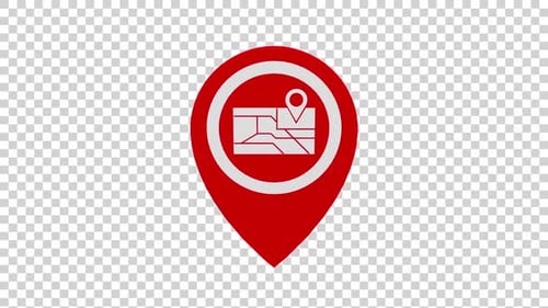 Map Location Pin Alpha Loop