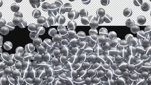 Futuristic Glowing Spheres Alpha Channel Reveal Transition