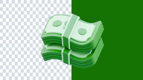 Cash 3D Animations | Alpha Channel