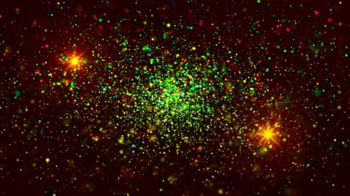 Abstract Colorful Particles Bokeh Background Loop V3