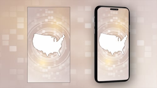 United States Of America Animated Map - Vertical Video