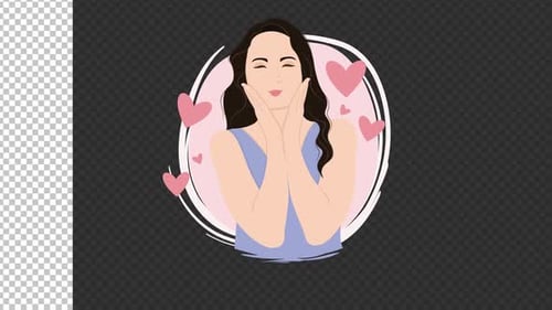 International Self Care Day - Girl With Hearts Around Alpha