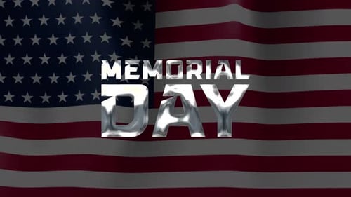 Memorial Day Text Animation