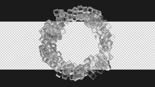 Rotating Ice Cubes Frame On Alpha