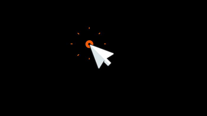 Animated Mouse Cursor Click Effect for Digital Interfaces, Bugs Motion ...