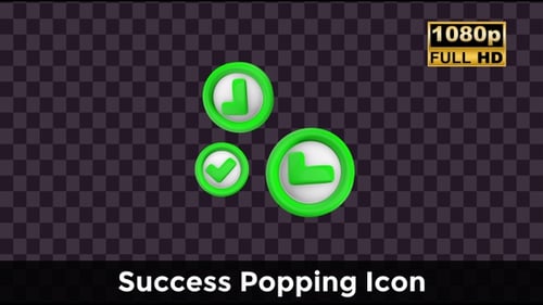 Bouncy 3D Checkmark Icons Reveal for Status Confirmation