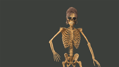3D Animated Dancing Skeleton Character with Alpha Channel