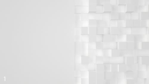 Dynamic White Cubes Geometric Abstract Background Loop