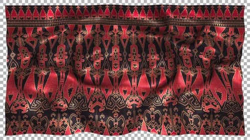 Tissu en soie à motif ethnique indonésien Alpha Songket Batik Kalimantan Barat West Borneo Dayak