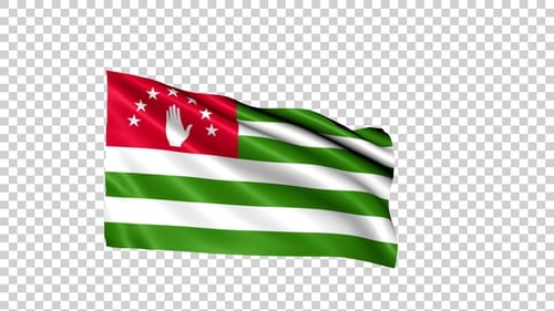 Abkhazia National Flag Waving Loopable Animation