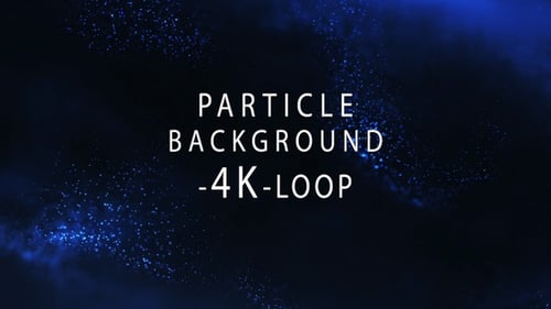 Dynamic Blue Shimmering Particle Wave Loop Background