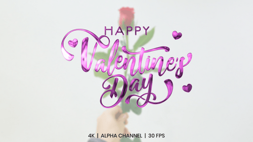 Happy Valentines Day Text Animation