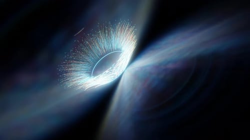 Abstract Glowing Particle Vortex Animation