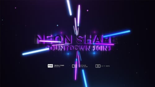 Dynamic Neon Geometric Countdown Animations Pack