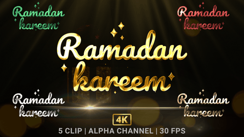 Ramadan Kareem Lettering Text Animation