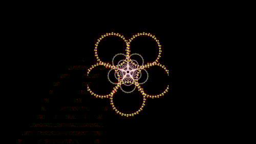 Vertical video abstract moving blue and orange neon particles