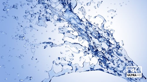 Blauer Wasserspritzer