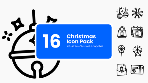 Animated Holiday Icons – Christmas Themes & Seasonal Designs (4K Motion Graphics)