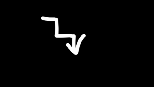 Sketch Hand Drawn Arrow Point Down Reveal Animation