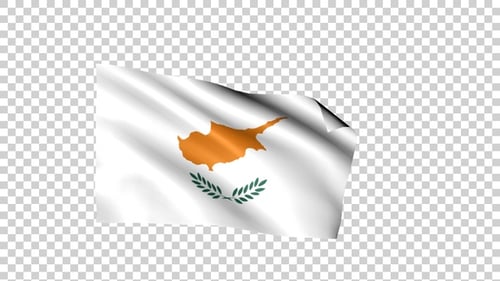 Waving Flag of Cyprus Realistic Animation