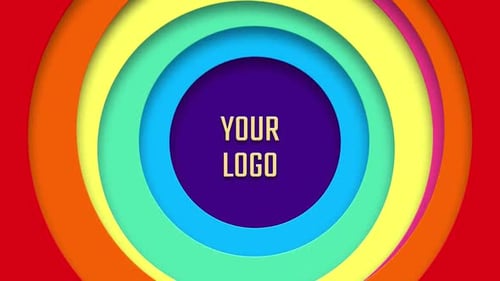 Colorful Concentric Circles Logo Opener