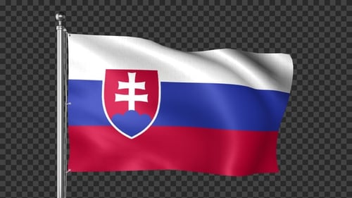 Animated Waving Flag Of Slovakia