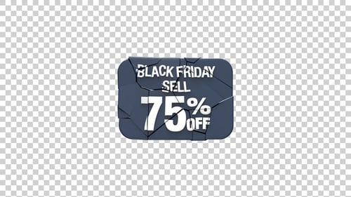 Dynamic 3D Black Friday Sale Shattering Text Effect