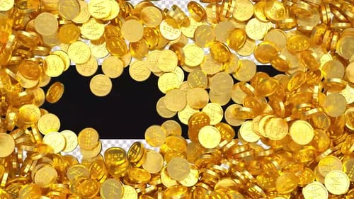 Swirling Gold Won Coins On Alpha