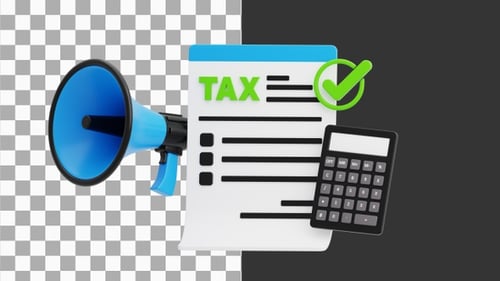 3D Annual tax calculation campaign | Alpha Channel