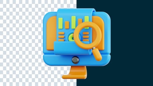 Server Data Analytics 3D Animations | Alpha Channel