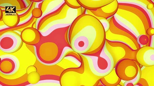 Colorful Retro Fluid Abstract Blob Loop Background