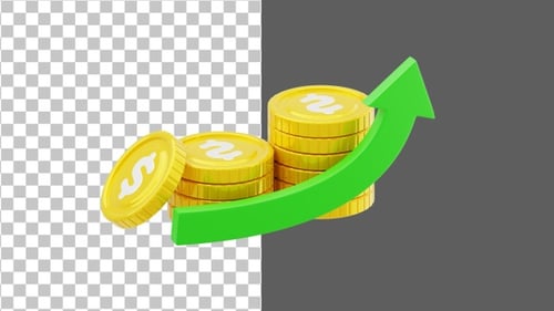 3D Business Profit | Alpha Channel