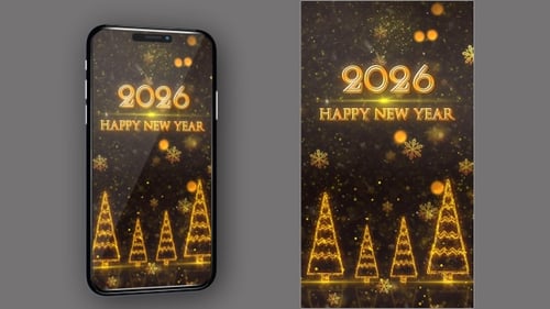Frohes neues Jahr 2026 Countdown V44