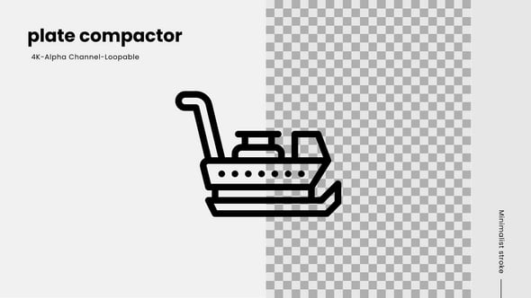 plate compactor line icon animation, Elements Motion Graphics ft. plate ...
