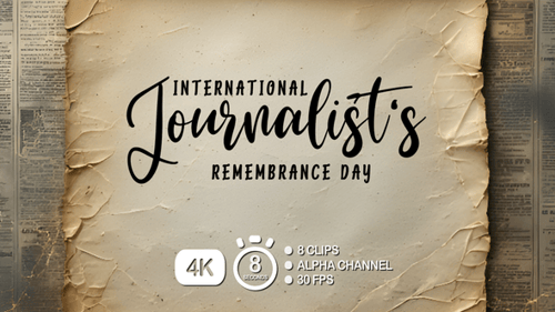 Animated Handwritten Journalist Remembrance Day Title Reveal