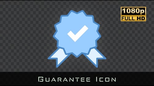 Animated Flat Design Verified Badge Icon