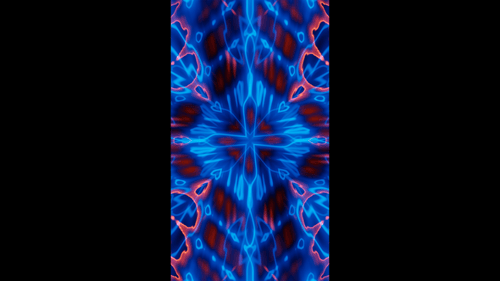 Vertical video blue and orange energy aura waves loop animation