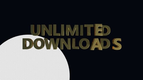 Golden 3D Text Animation: Unlimited Downloads Reveal